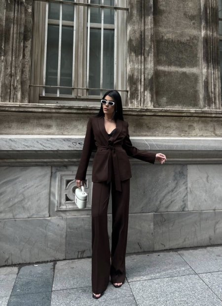 طقم zara رسمي بني غامق 🤎