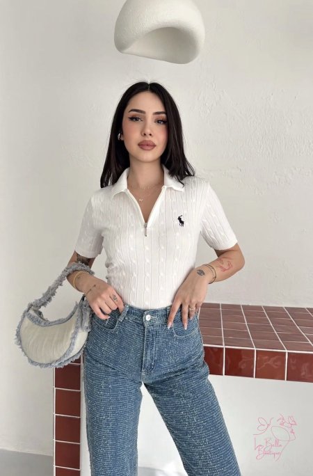 بلوز polo مع سحاب